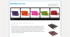 Desktop Screenshot of entretiencuir.com
