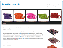 Tablet Screenshot of entretiencuir.com